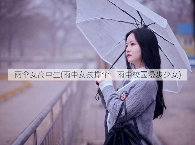 雨伞女高中生(雨中女孩撑伞：雨中校园漫步少女)