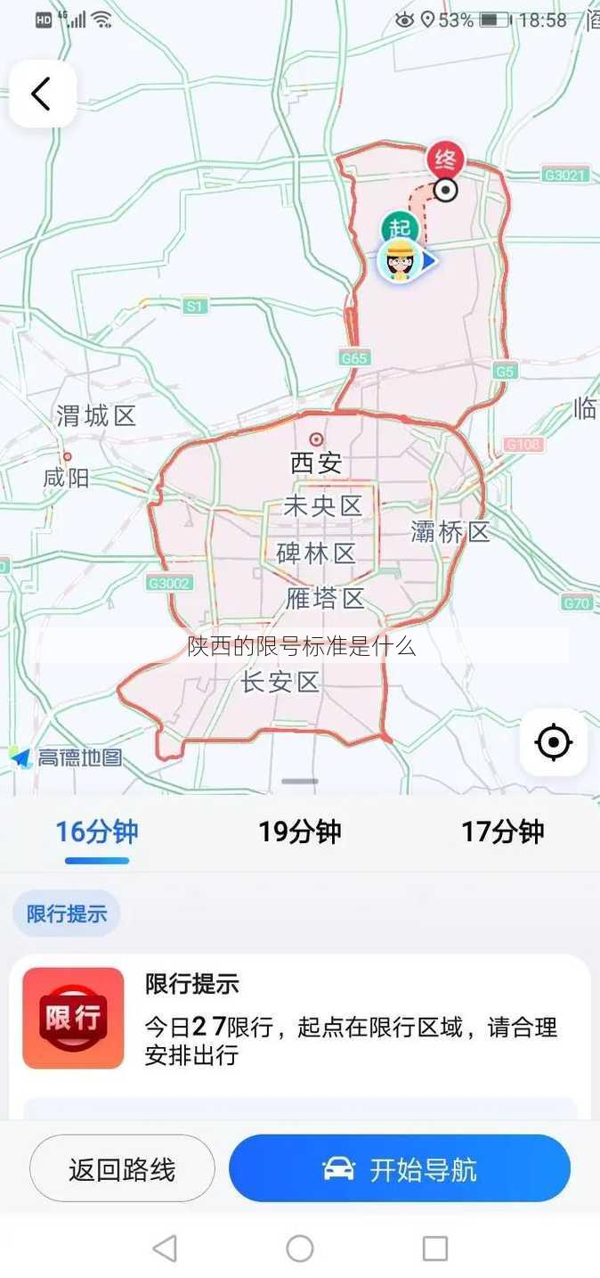 陕西的限号标准是什么