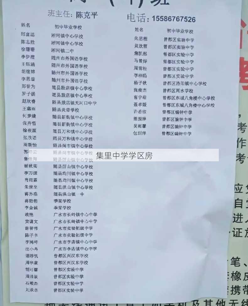 集里中学学区房