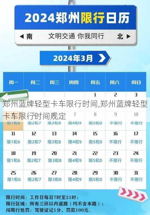 郑州蓝牌轻型卡车限行时间,郑州蓝牌轻型卡车限行时间规定