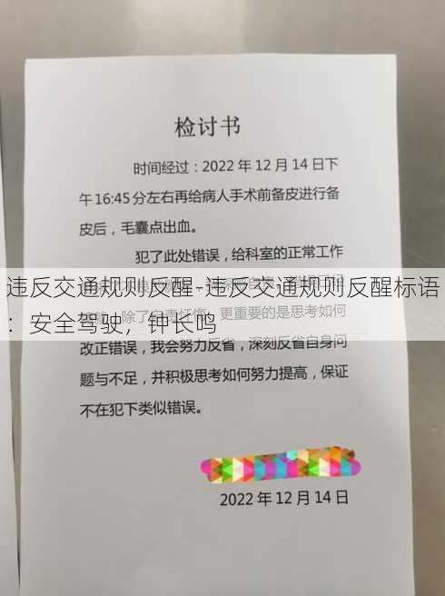 违反交通规则反醒-违反交通规则反醒标语：安全驾驶，钟长鸣