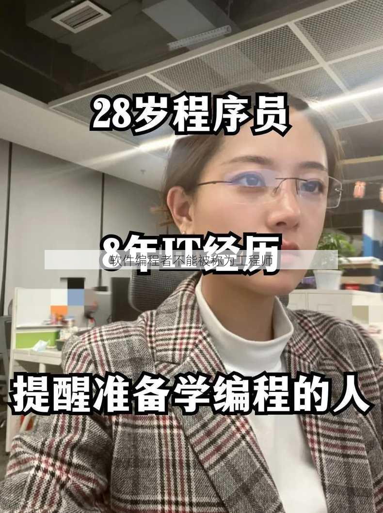 软件编程者不能被称为工程师