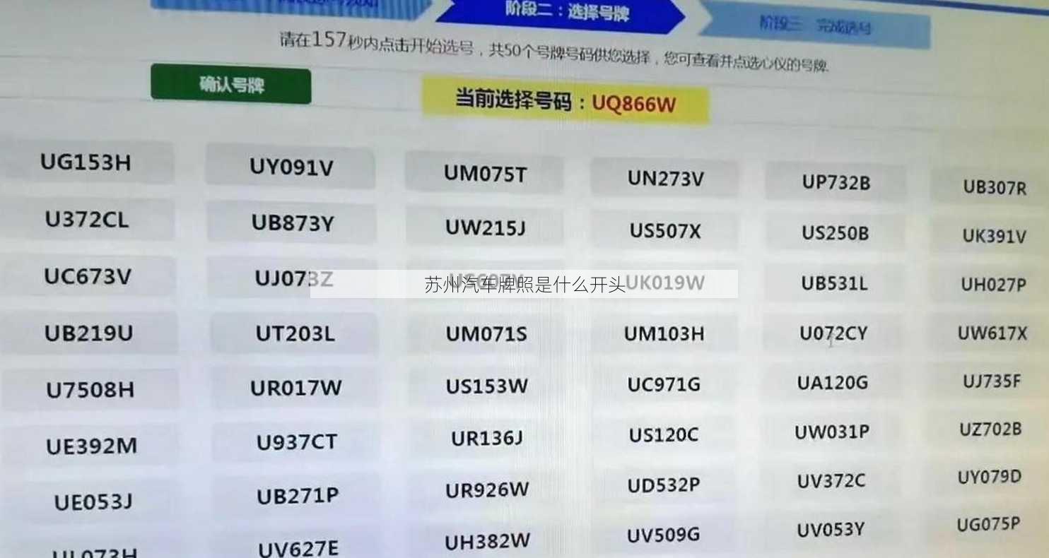 苏州汽车牌照是什么开头