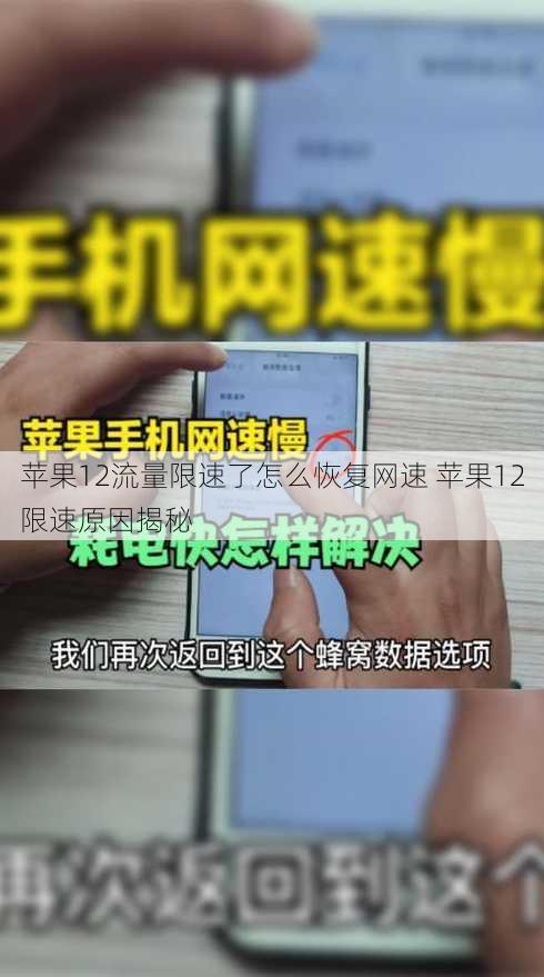 苹果12流量限速了怎么恢复网速 苹果12限速原因揭秘