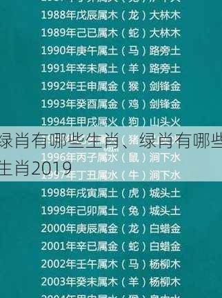 绿肖有哪些生肖、绿肖有哪些生肖2019