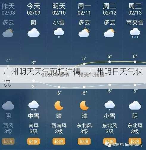 广州明天天气预报详情、广州明日天气状况