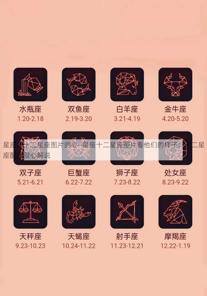 星座表十二星座图片的心—星座十二星座图片看他们的样子：十二星座配图爱心解说