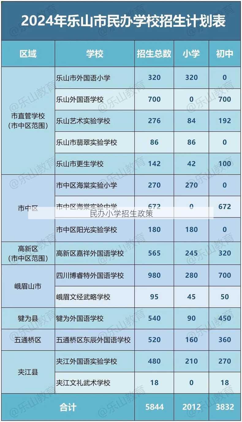 民办小学招生政策