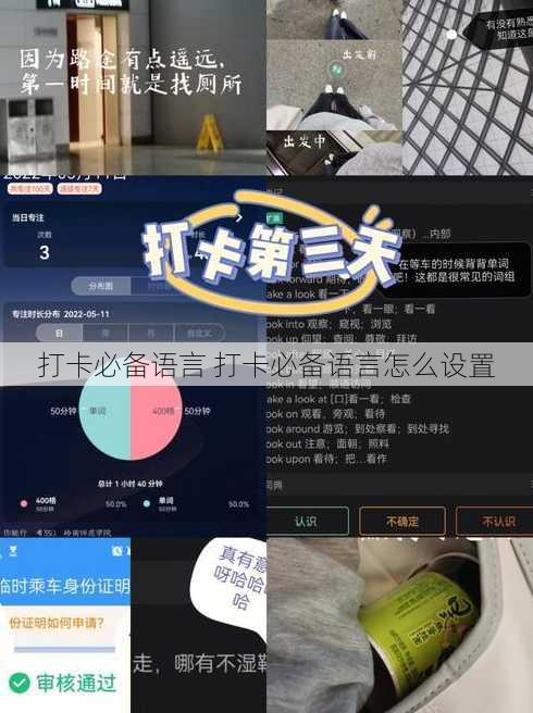 打卡必备语言 打卡必备语言怎么设置