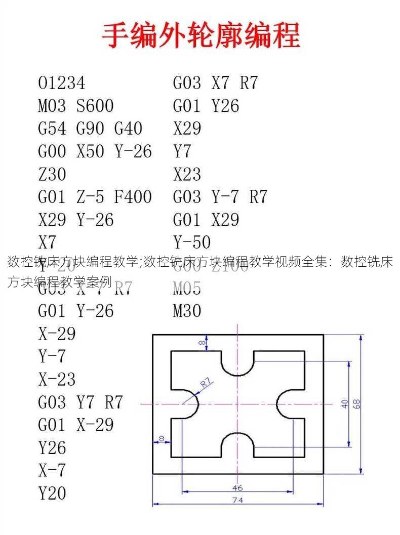 数控铣床方块编程教学;数控铣床方块编程教学视频全集：数控铣床方块编程教学案例