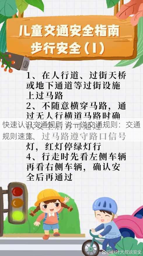 快速认识交通规则 说一说交通规则：交通规则速览