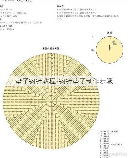 垫子钩针教程-钩针垫子制作步骤