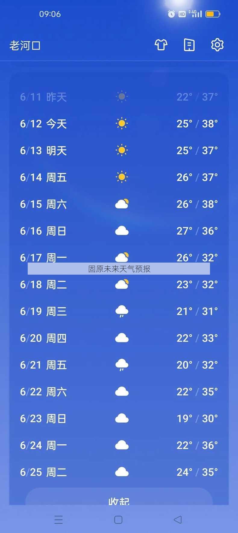 固原未来天气预报