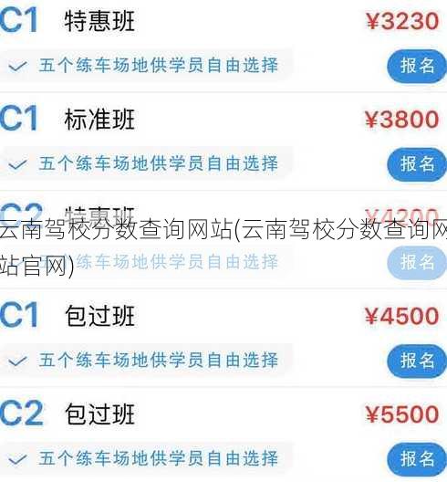 云南驾校分数查询网站(云南驾校分数查询网站官网)