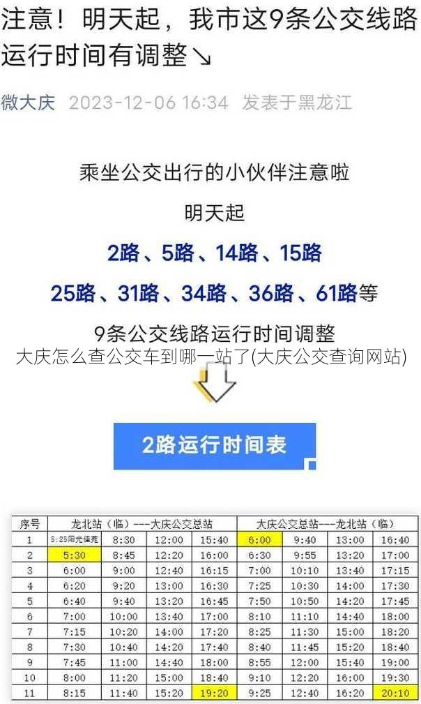 大庆怎么查公交车到哪一站了(大庆公交查询网站)