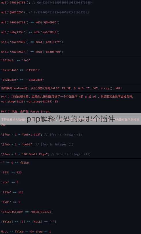 php解释代码的是那个插件