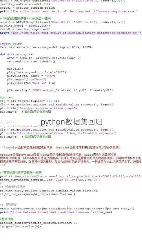 python数据集回归