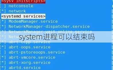 system进程可以结束吗