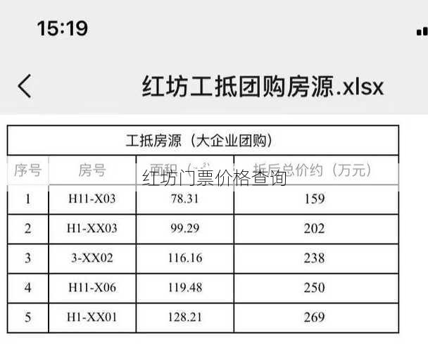 红坊门票价格查询