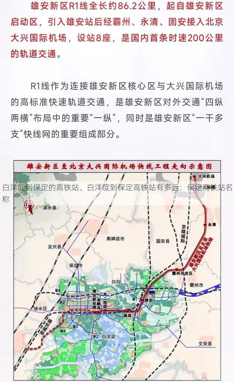 白洋淀到保定的高铁站、白洋淀到保定高铁站有多远：保定高铁站名称