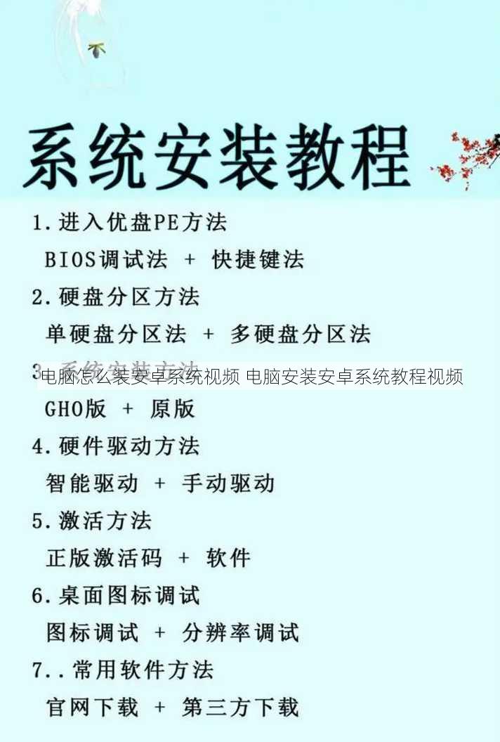 电脑怎么装安卓系统视频 电脑安装安卓系统教程视频