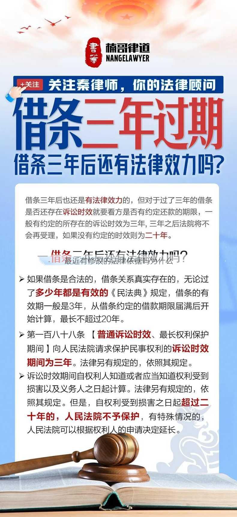 最近有修改的法律依据吗为什么