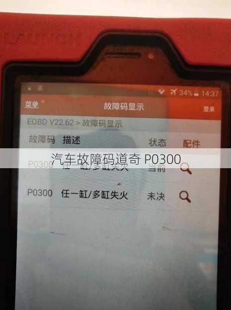 汽车故障码道奇 P0300