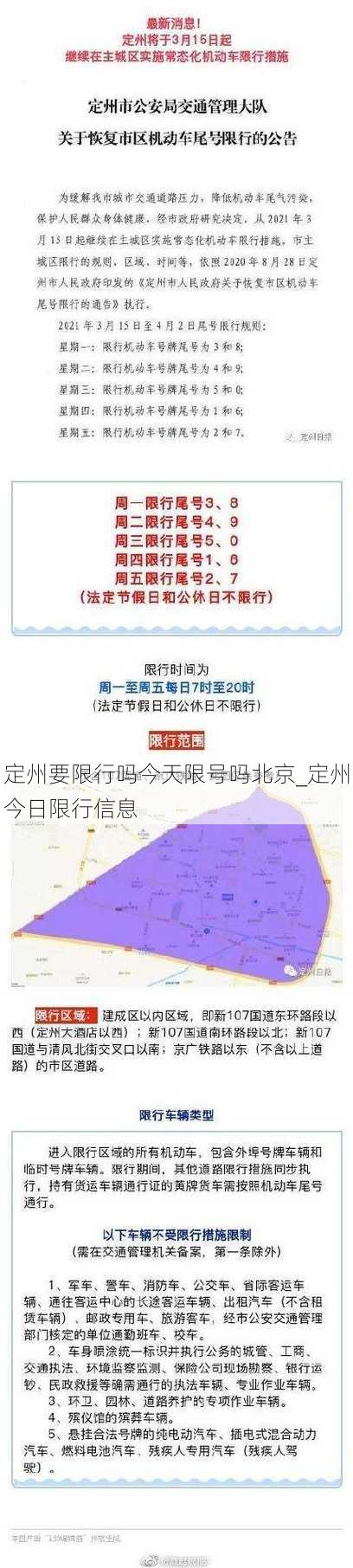 定州要限行吗今天限号吗北京_定州今日限行信息