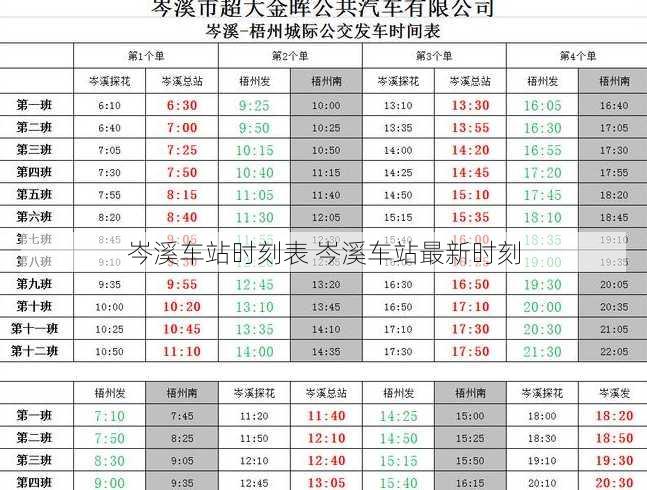 岑溪车站时刻表 岑溪车站最新时刻