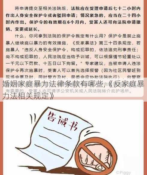 婚姻家庭暴力法律条款有哪些,《反家庭暴力法相关规定》