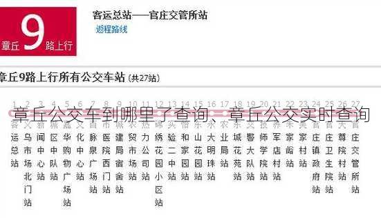 章丘公交车到哪里了查询、章丘公交实时查询