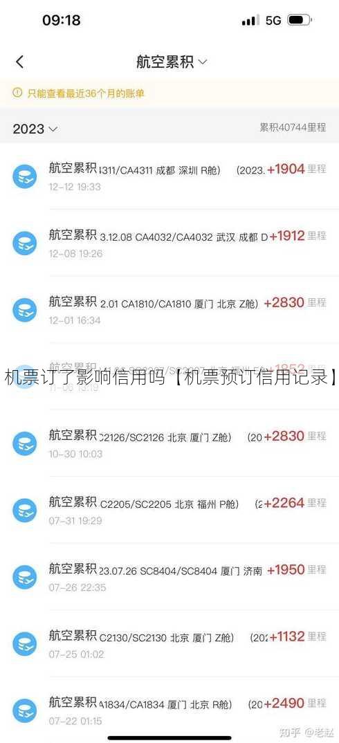 机票订了影响信用吗【机票预订信用记录】